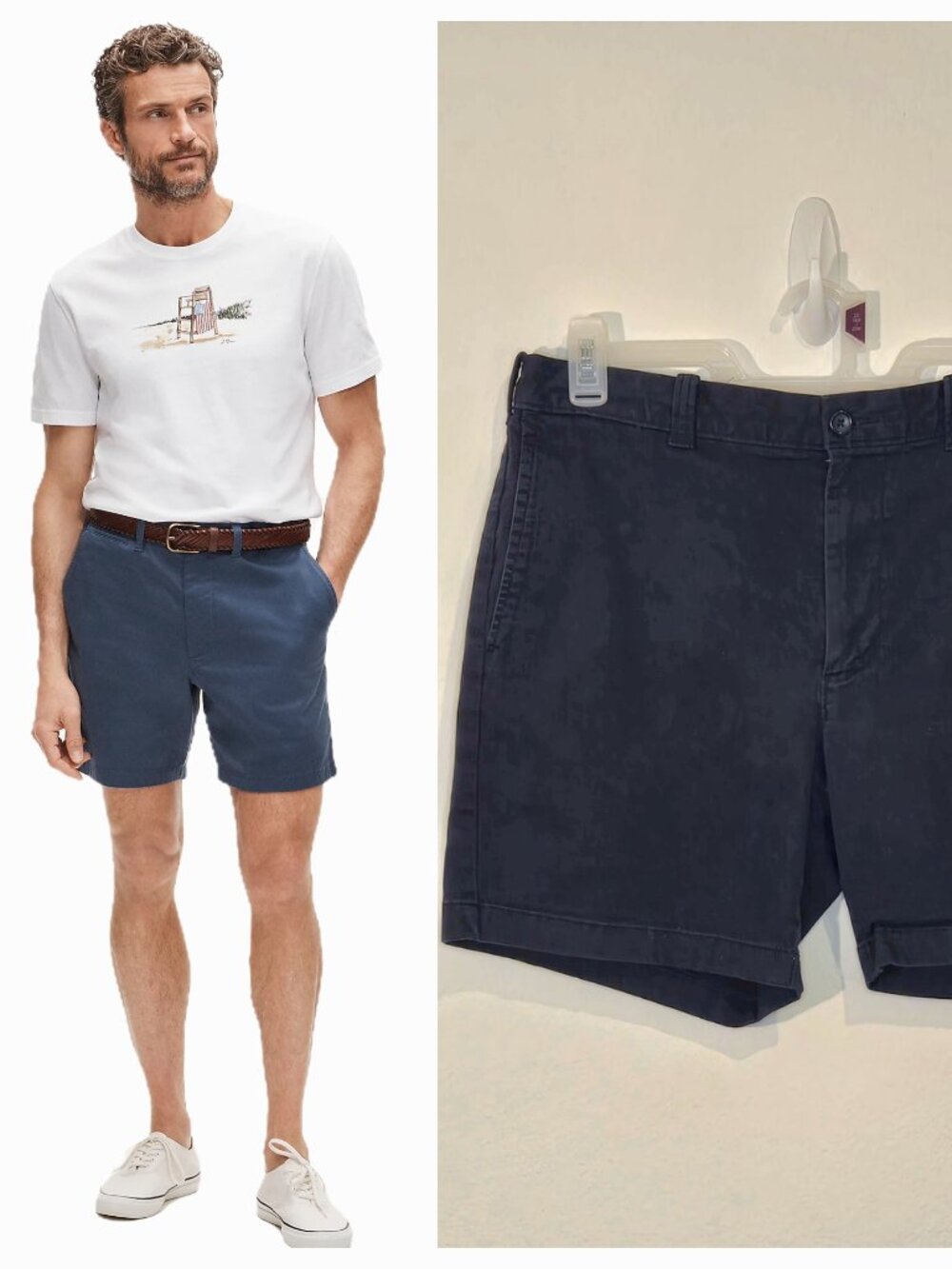 J Crew Navy men's shorts 36W 7" Inseam